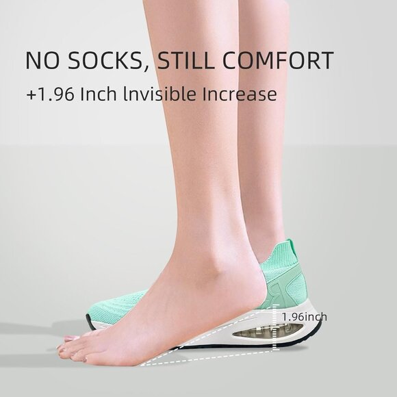 Dolphinslides Women Men Light Green Running AthleticTennis Lightweight Sneakers - Picture 4 of 7